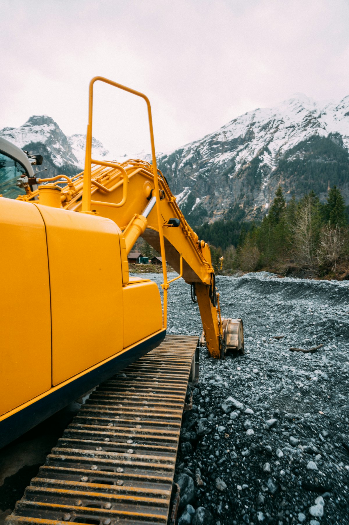 Heavy equipment parked on site